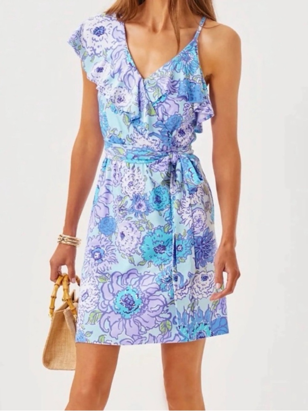 NWT LILLY PULITZER asher dress let it gogh purple floral large